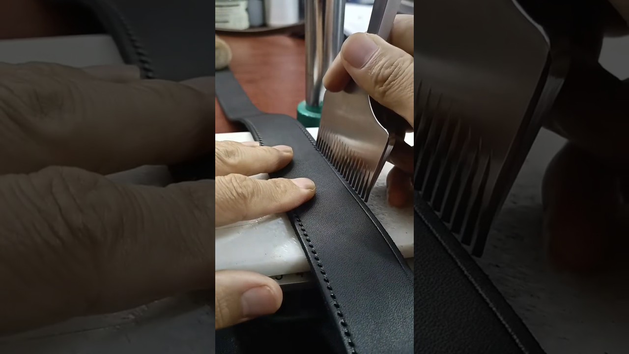 So Satisfying 😍 #asmr #leathercraft #satisfying