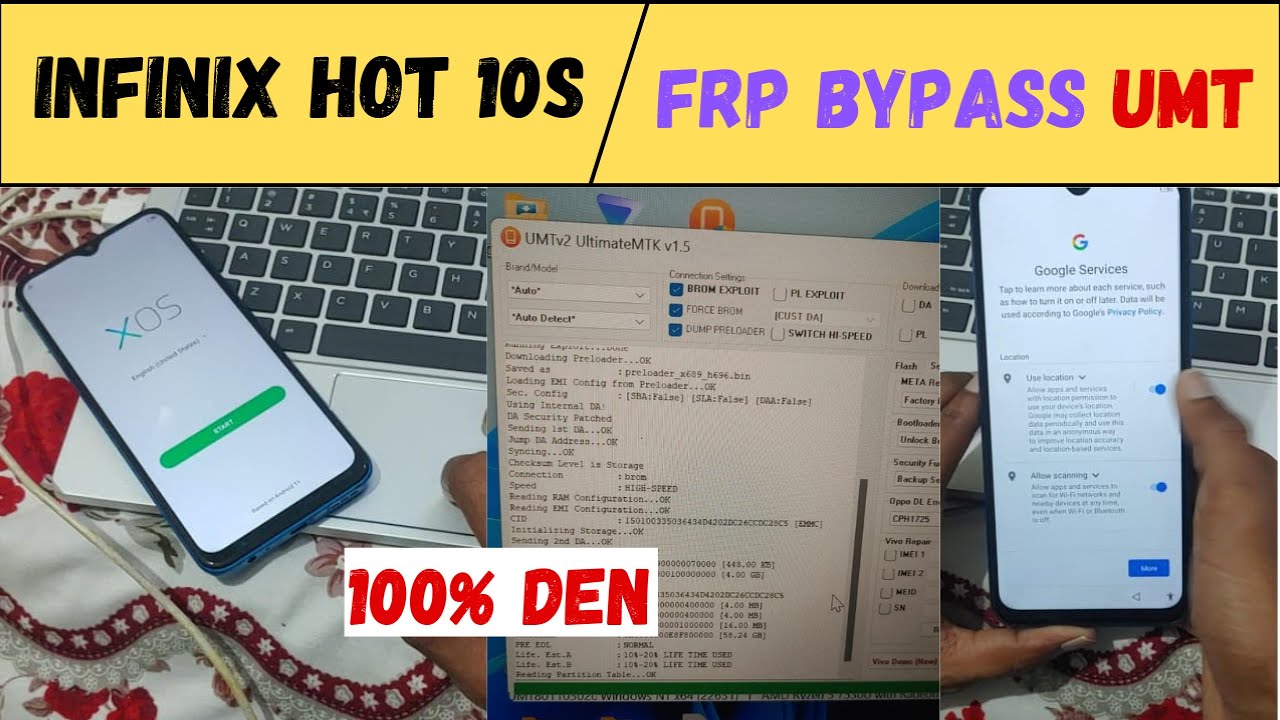 bypass the FRP lock on your Infinix Hot 10S with UMT tools. Follow this tutorial to unlock 🔓