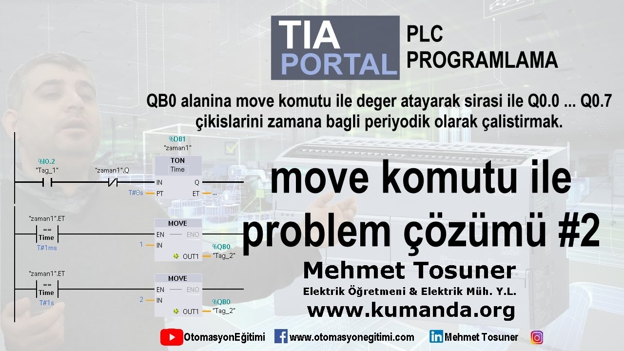 Move komutu ile problem &ccedil;&ouml;z&uuml;m&uuml; -2 #elektrik #otomasyon #plc #tiaportal #s71200 #s71500
