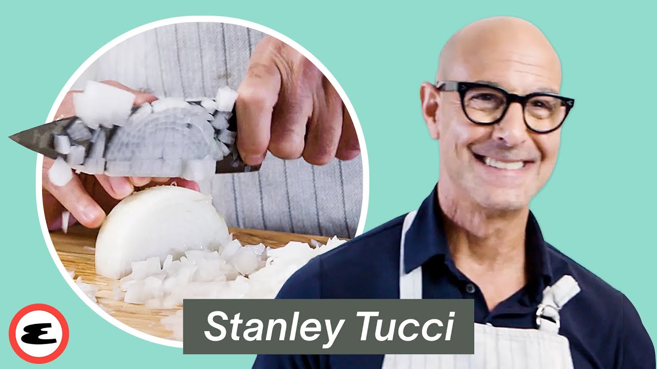 Stanley Tucci Cuts an Onion & Answers Burning Questions | Cut To The Chase | Esquire