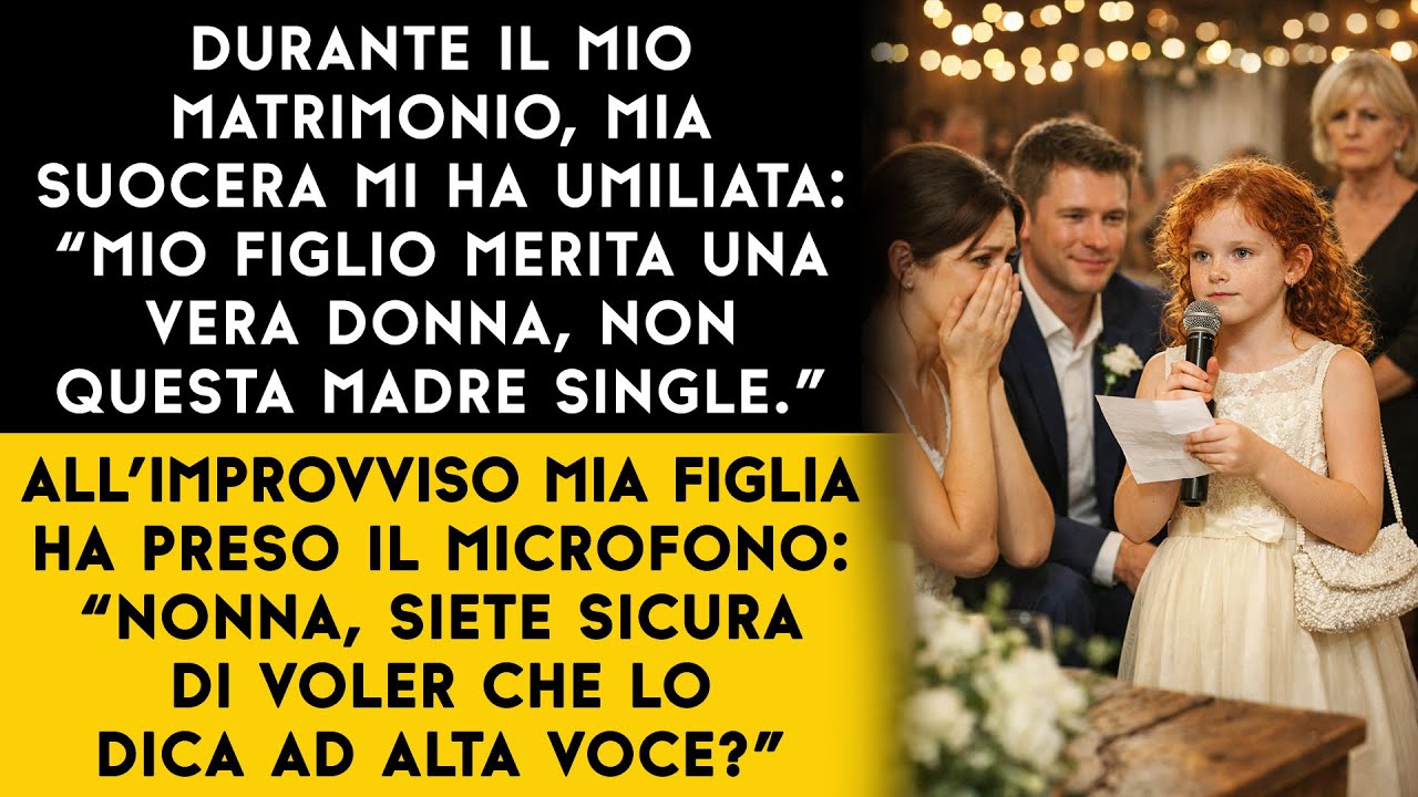 Mia suocera mi ha umiliata al mio matrimonio… finché mia figlia di 8 anni non ha preso il microfono