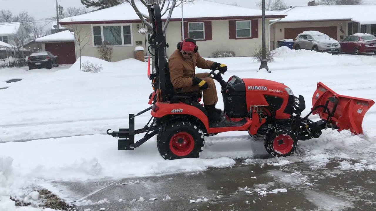Kubota BX2380 Minnesota Snow Storm 4 3 18 Pt 1