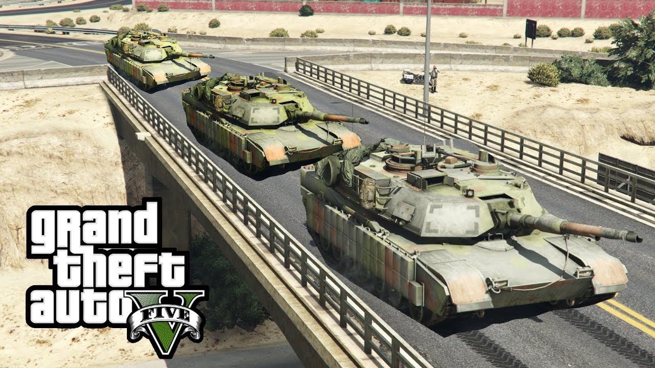 GTA 5 - Army Patrol Episode #33 - TANK CONVOY! (New DLC Gear, Convoys, Helicopter)