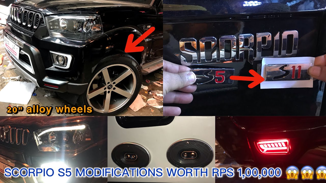 Mahindra scorpio s5 modified | scorpio base model converted to top model | 20