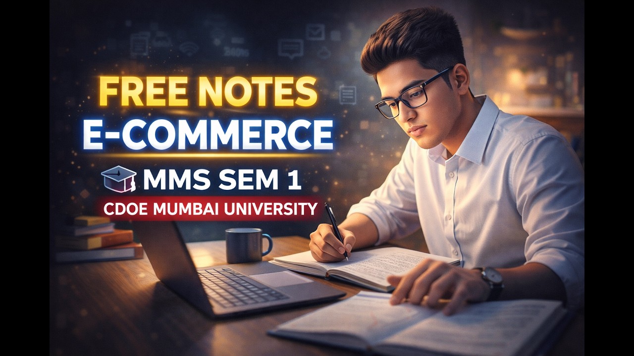 MMS Sem 1 E-Commerce Free Notes | Mumbai University CDOE | Exam 2026