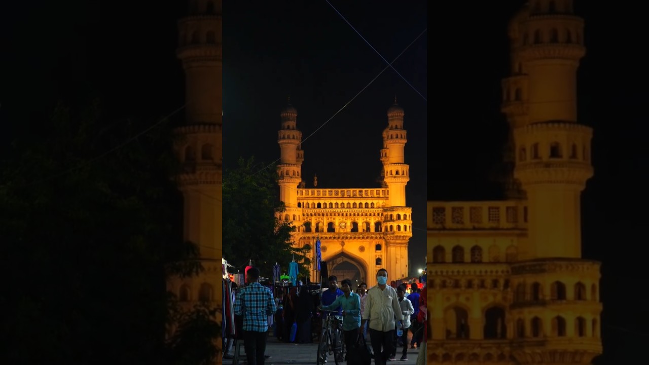 Hyderabad Night Life Charminar #hyderabad #nightlife#citylife #charminar