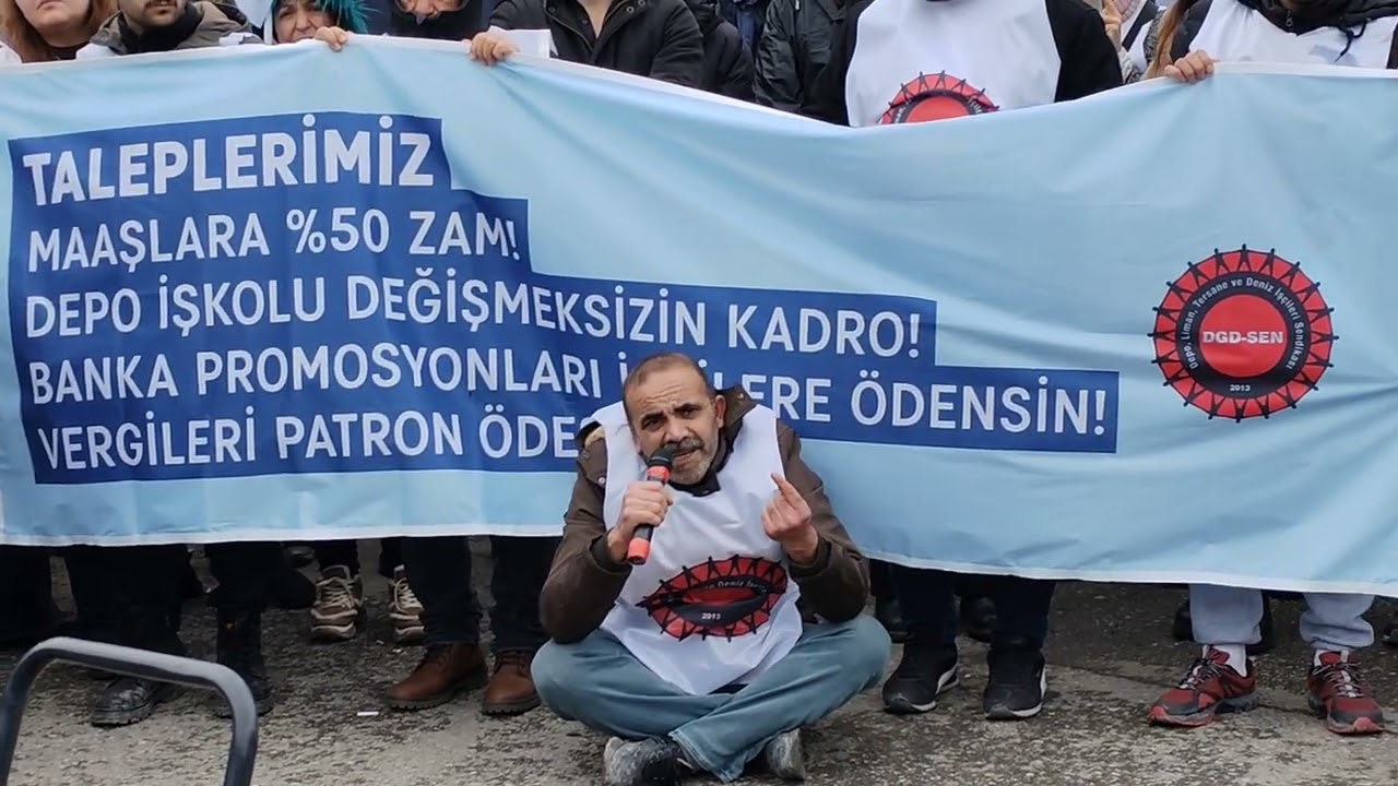 Gözaltı öncesi konuşan Migros işçileri 31.01.2026 İstambul/Beykoz