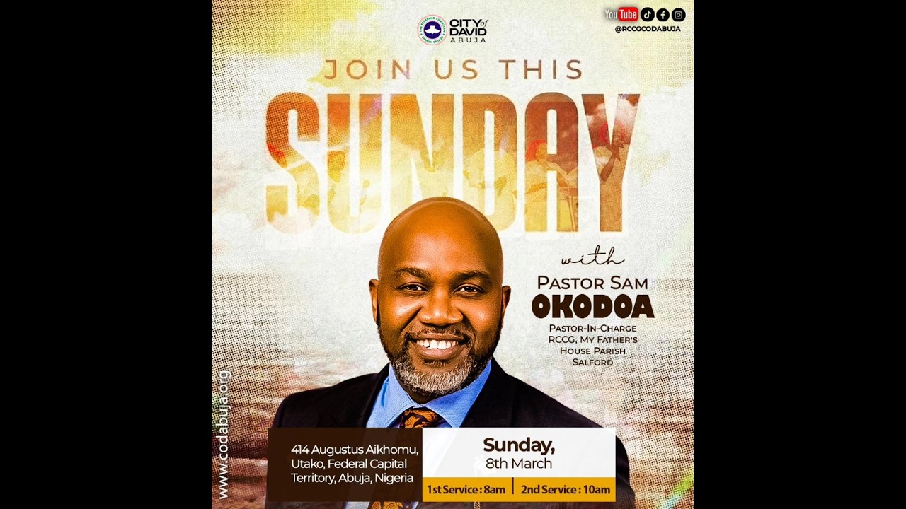 FIRST SERVICE || SUNDAY 8TH MARCH 2026 || WITH PASTOR SAM OKODOA