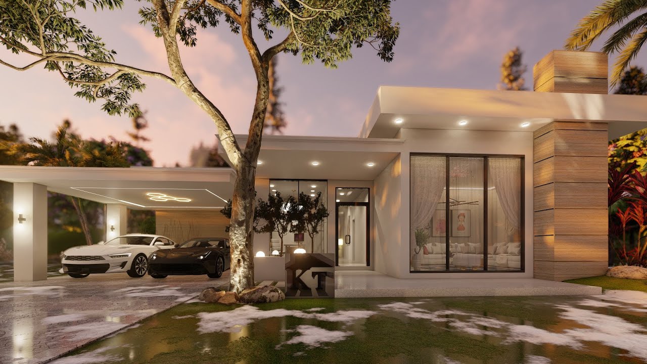 beautiful 4 bedrooms house design/modern house design[15mx18.5m]model0130