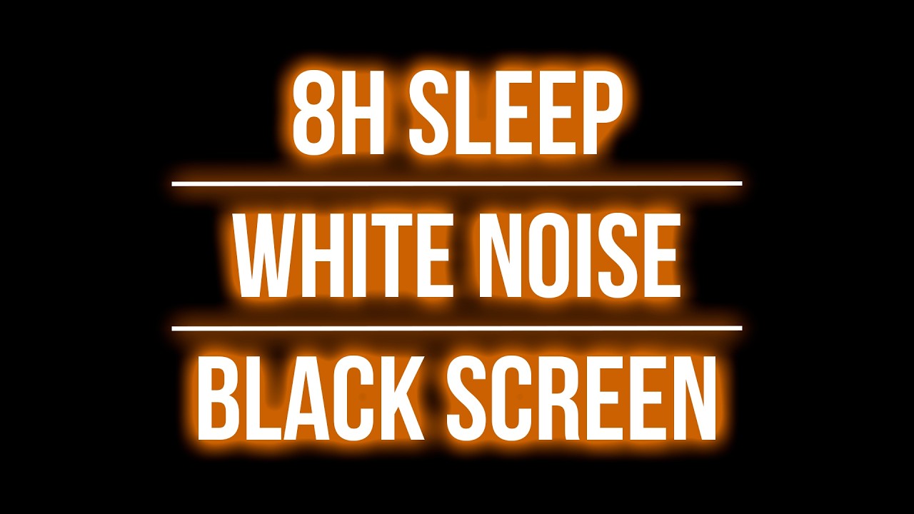 8 Hours White Noise Black Screen 🖤 Deep Sleep, Focus & Tinnitus Relief