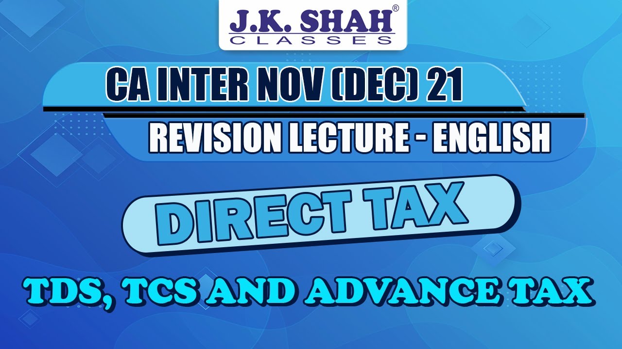 TDS,TCS and advance Tax | English