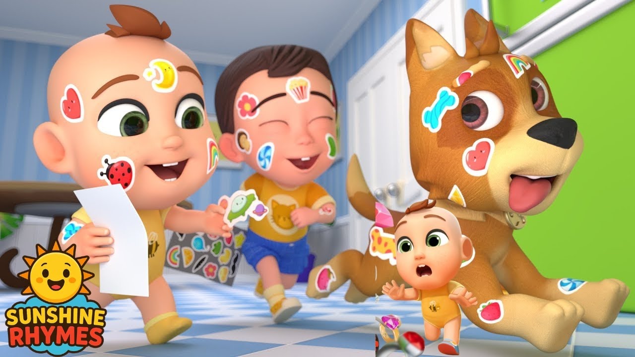 Stickers Everywhere! 🌈 | Fun Baby Songs & Nursery Rhymes 🎶