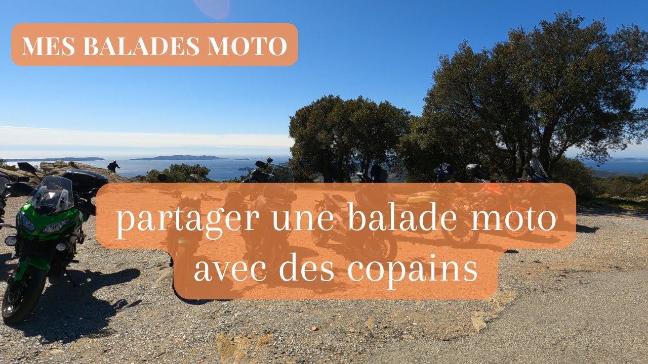 Partager une balade moto avec des copains dans le massif des Maures