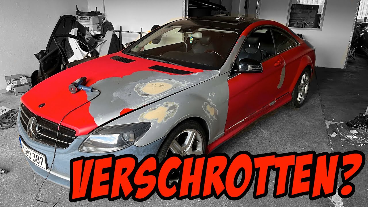 VANDALISMUS am CL500 - Totalschaden unter Folie! Schlachten oder retten ?