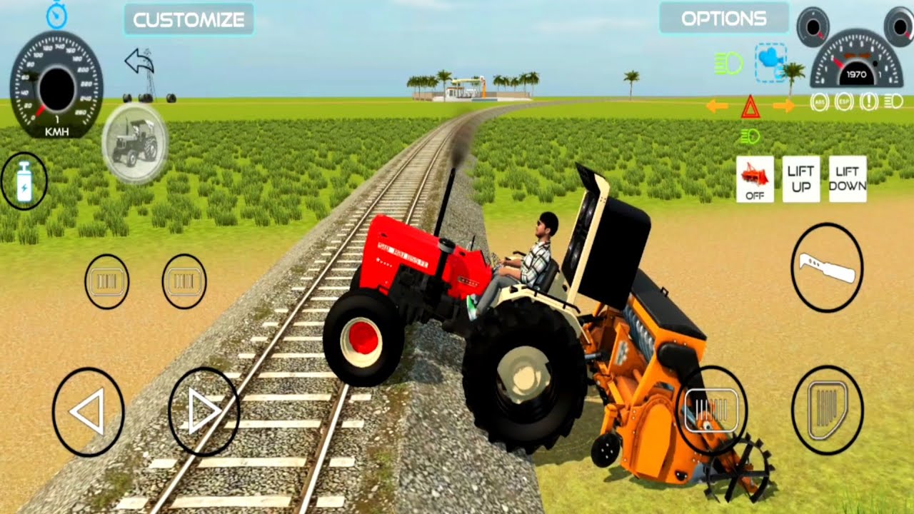 Indian Farming Tractor Gameplay || Real Tractor Driving Simulator 2025  || New Delhi Station track 