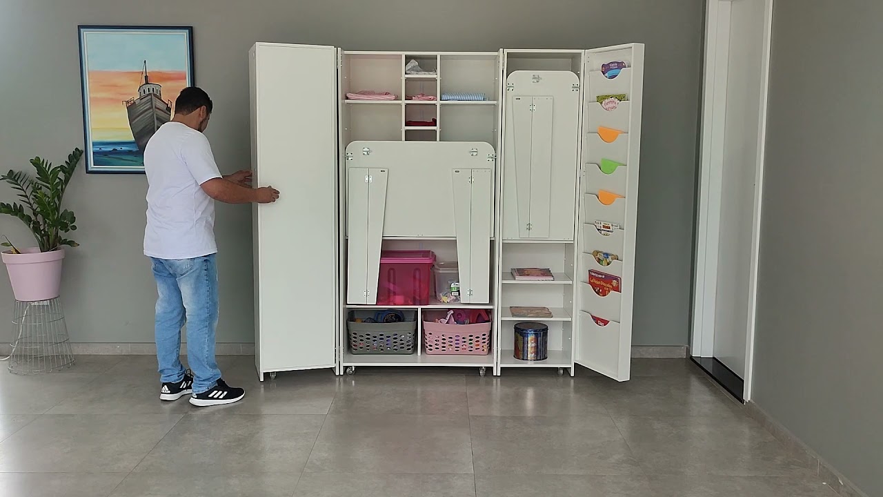 Ateliê móvel para trabalhos em Scrap book e artesanato, estação M3