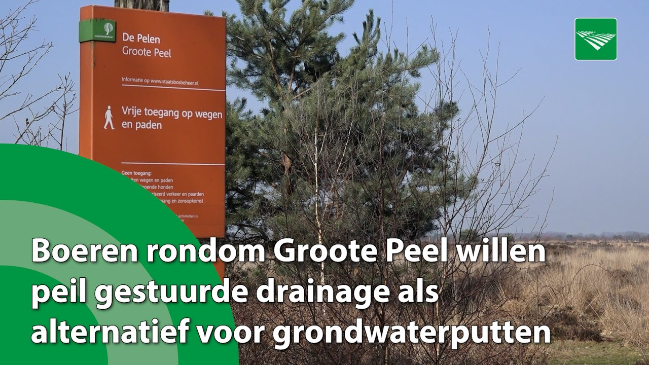 Boeren rondom Groote Peel willen peil gestuurde drainage als alternatief voor grondwaterputten