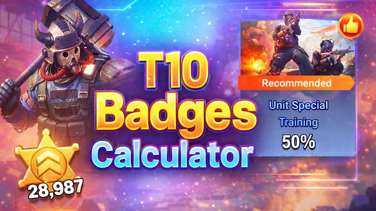 T10 Research Badges Calculator in Last Z: Survival Shooter