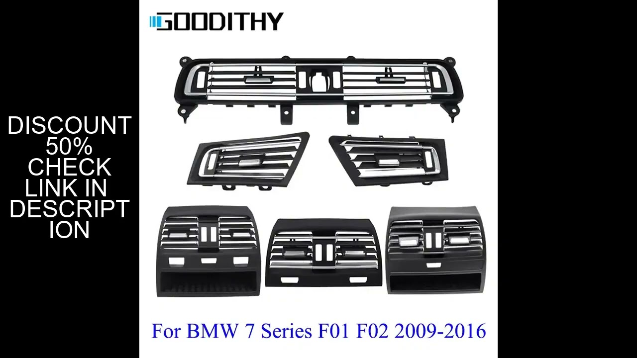Chrome Front Center Left-Right Air Vent Grille Outlet Cover Middle Rear AC Vent Panel For BMW 7 Ser