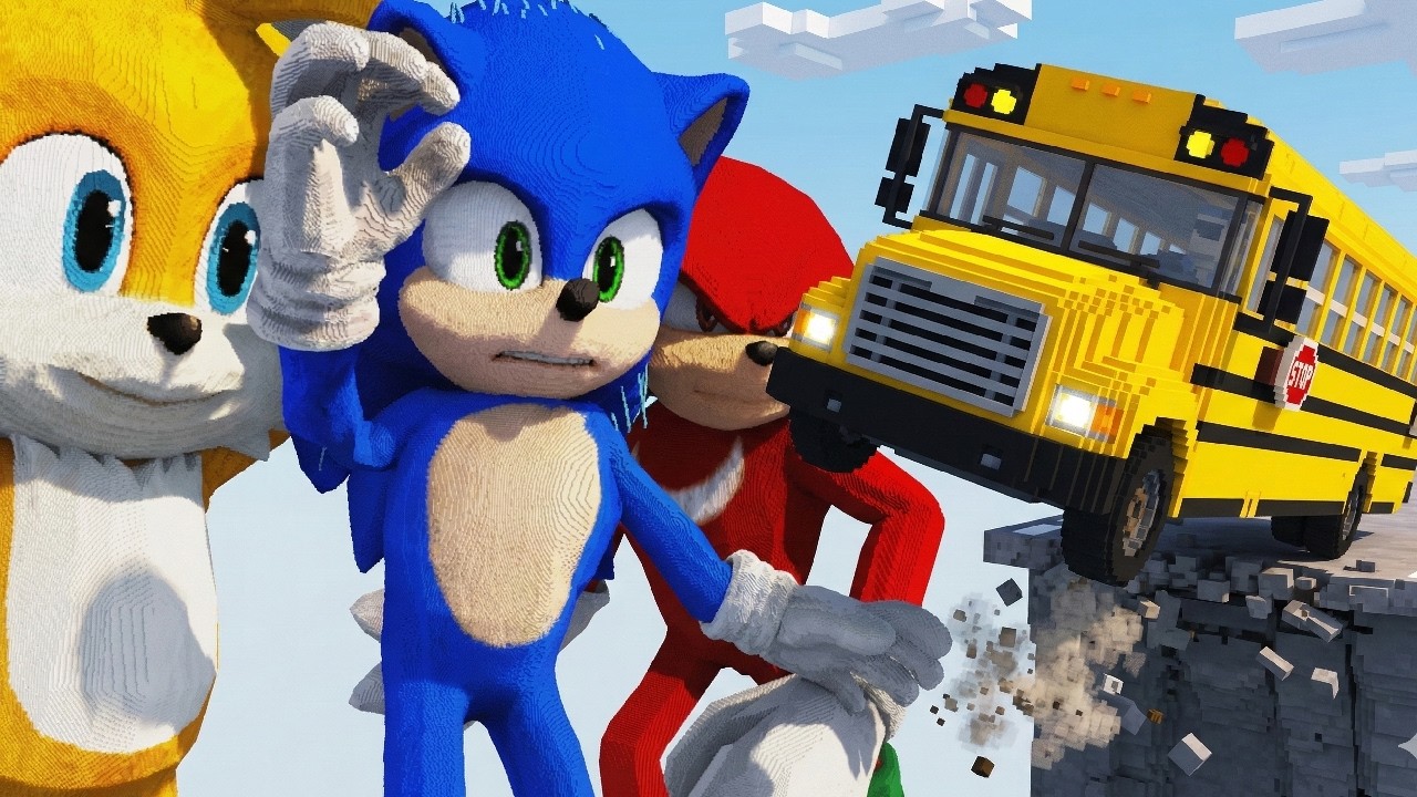 CARS in Mega Ramp vs Sonic, Knuckles and Tails