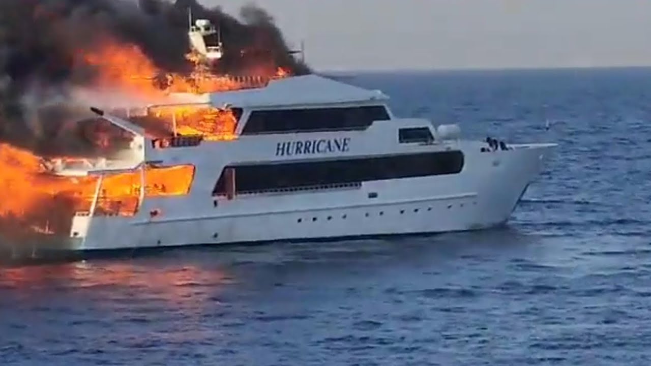Three Brits missing in Egypt after Red Sea tourist boat fire | ITV News