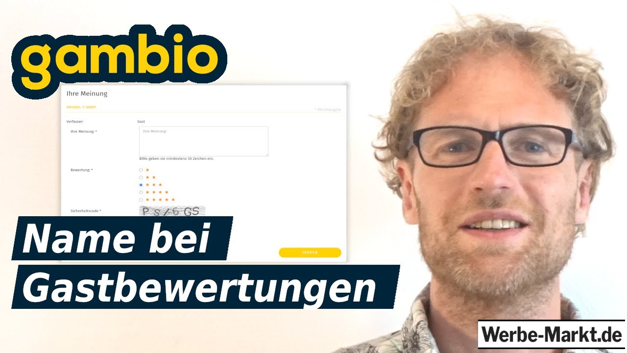 Gambio: Name bei Gastbewertungen