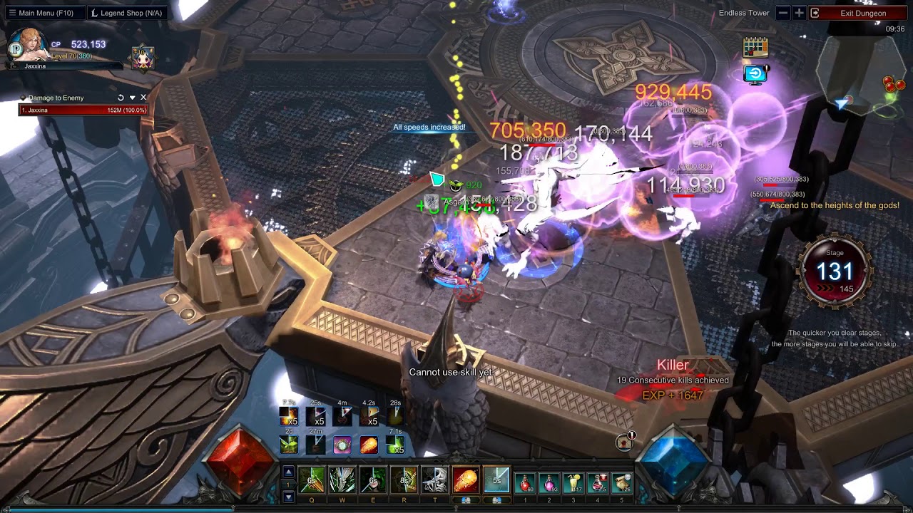 MU Legend - Endless Tower easy way to 150 - Whisperer Solo