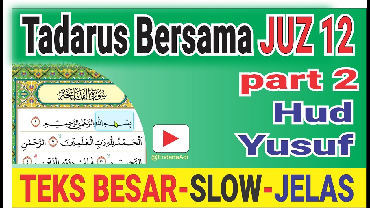 [LIVE] Tadarus Bareng Ramadan: Juz 12 part 2 QS Hud Kecepatan Slow - Fokus Tajwid & Kelancaran