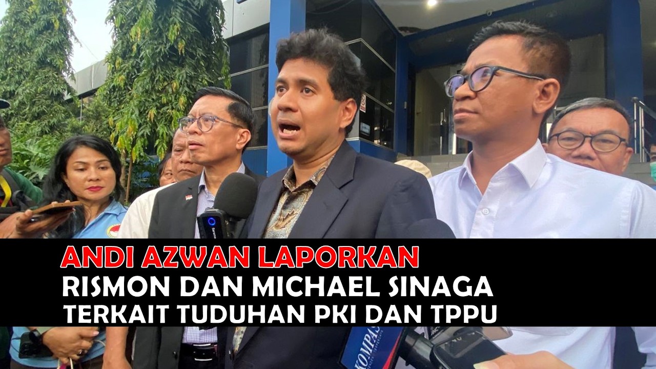 Andi  Azwan laporkan Rismon dan Michael Sinaga terkait tuduhan anak PKI dan TPPU