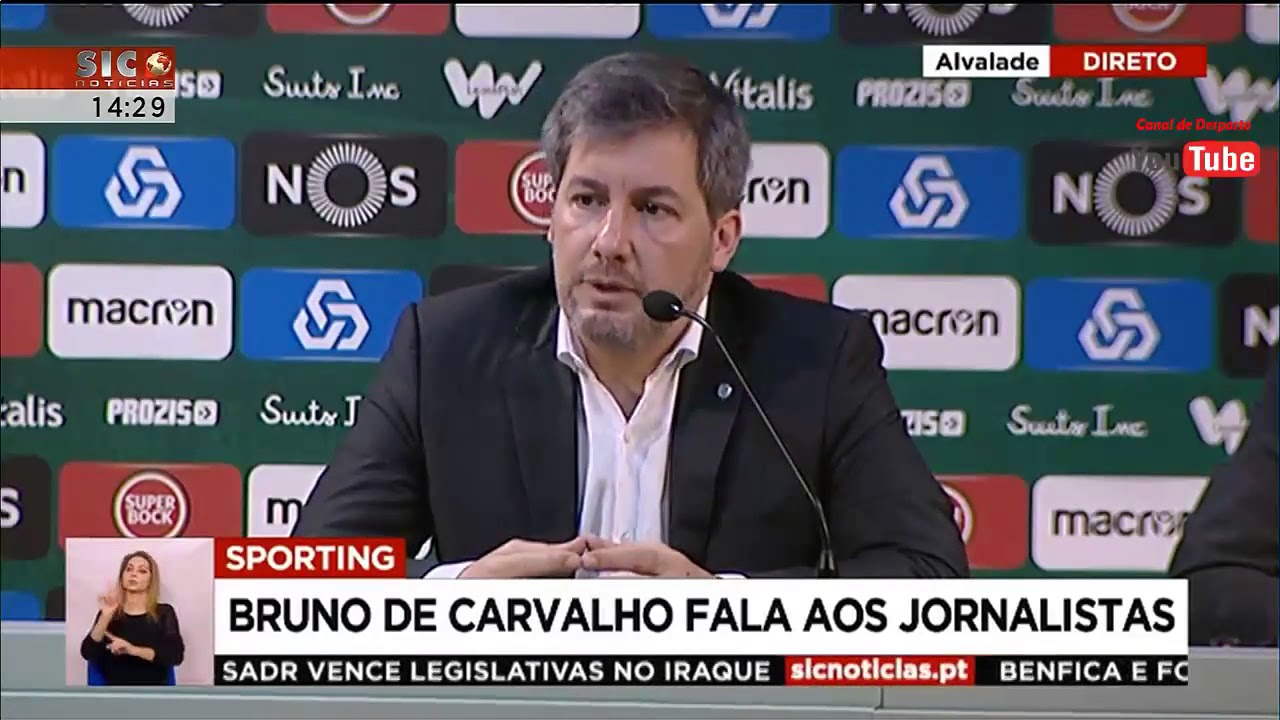 Conferência de Imprensa de Bruno de Carvalho. (19-05-2018)