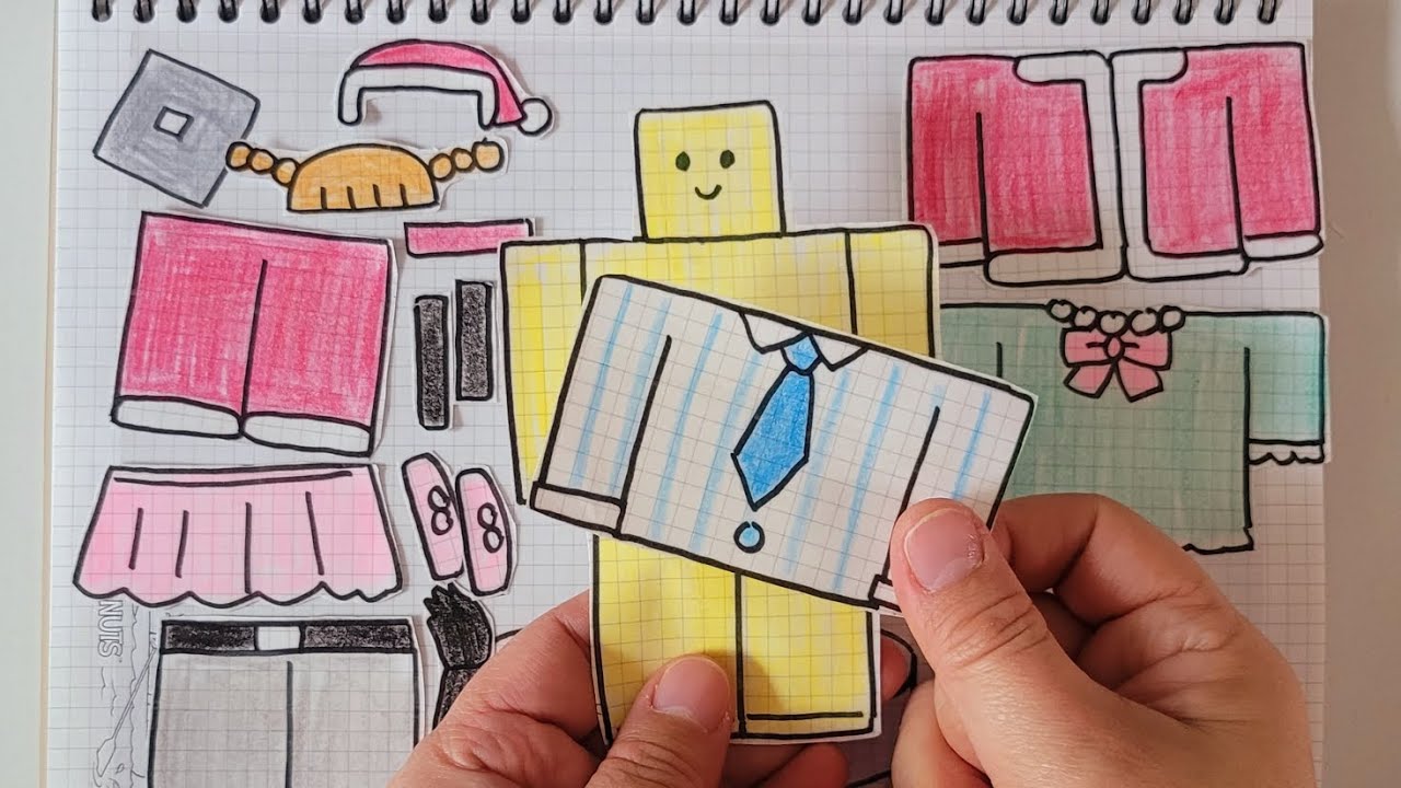 🎀paperdiy🎀  Roblox Paper Doll 🔲 로블록스 종이인형 놀이 
