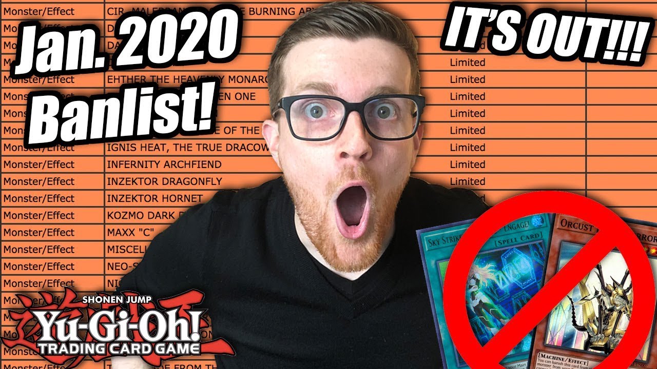 Yu-Gi-Oh! Official January 2020 TCG Banlist! LIVE REACTION!