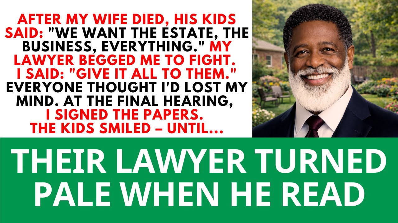 I Gave The Greedy Heirs Exactly What They Wanted. Their Lawyer Read One Sentence And Froze