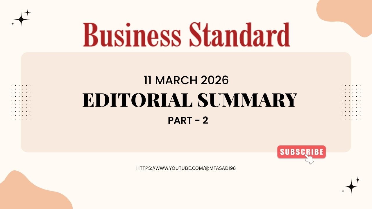 Business Standard Editorial 2 - 11th March 2026 - 'Employment for growth'
