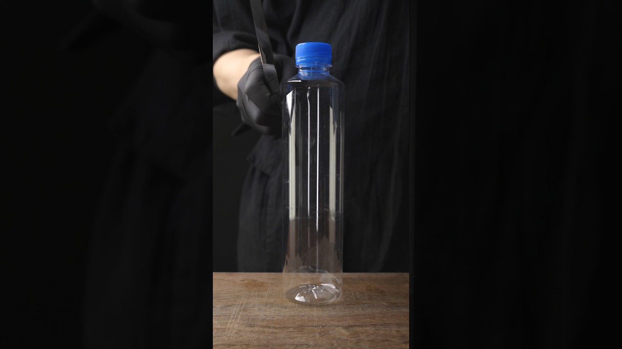 【Before After】Sharpening a knife because a plastic bottle could not be cut.🔪✨ #asmr #satisfying