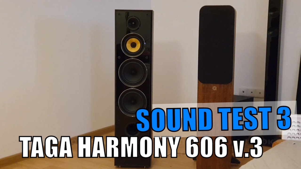 Обзор и тест звука Taga Harmony 606 v3 - часть 3. Звучание напольных колонок Taga Harmony 606.