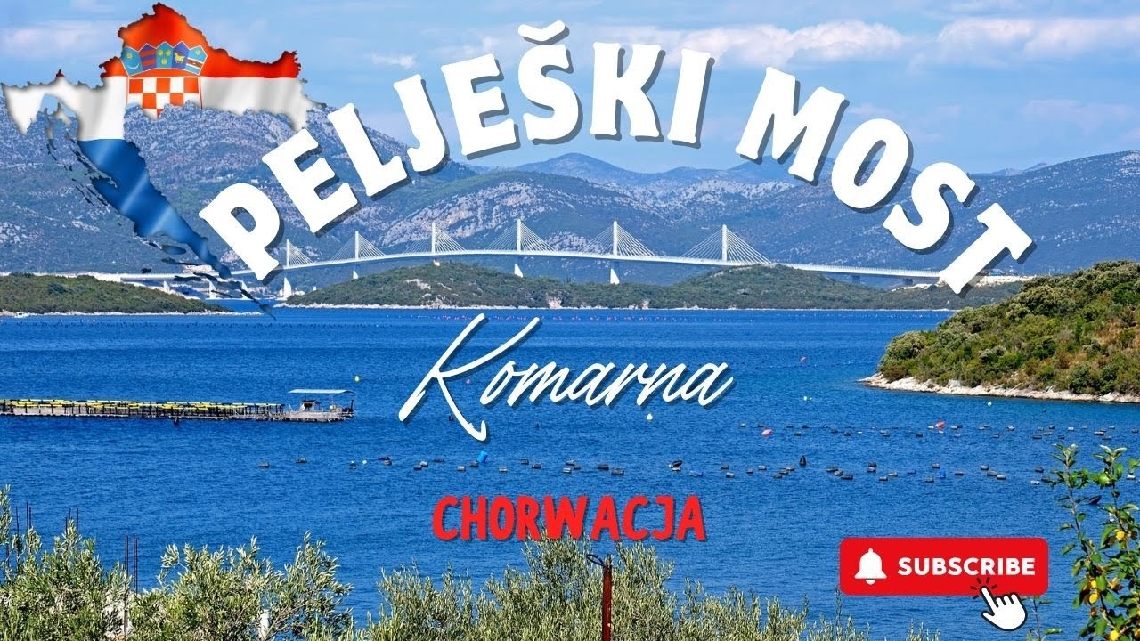 🚗🌉Wracamy. Bośnia i Hercegowina, 🌍✨plaża w Komarna i piękna panorama Pelješki Most #3