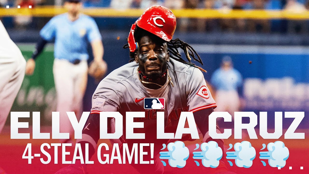 4 STOLEN BASE GAME! Elly De La Cruz has his second career 4-STEAL game
