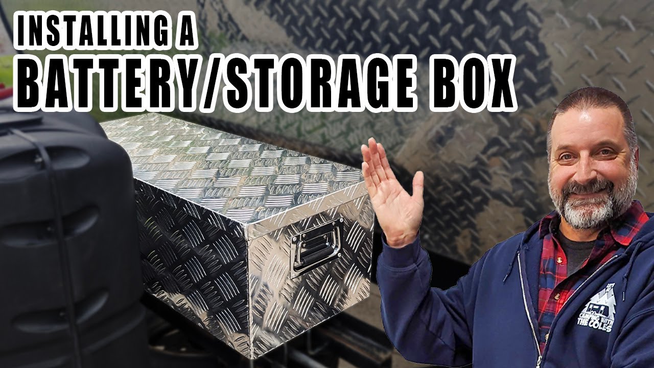 Installing a locking battery/storage box on the tongue of a travel trailer
