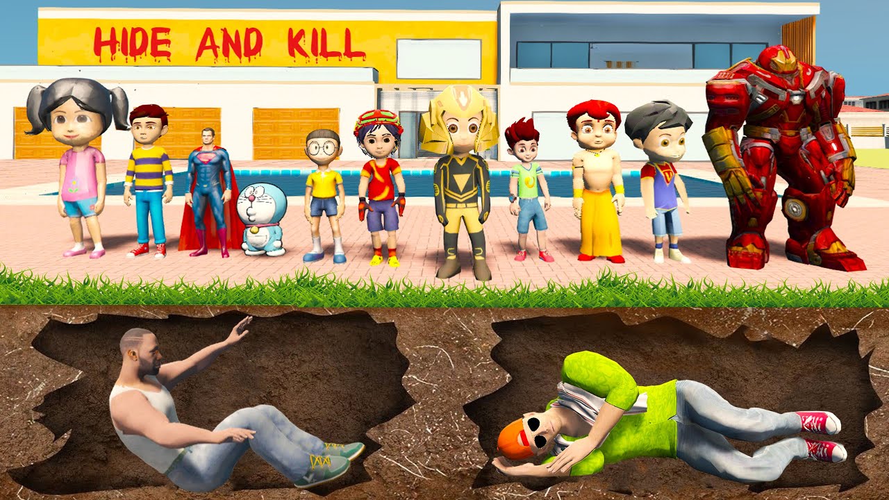 😱 Franklin Play Hide & Kill With Vir Twister 💥😱 Indian Theft Auto 💥😱Indian Bike Driving 3D