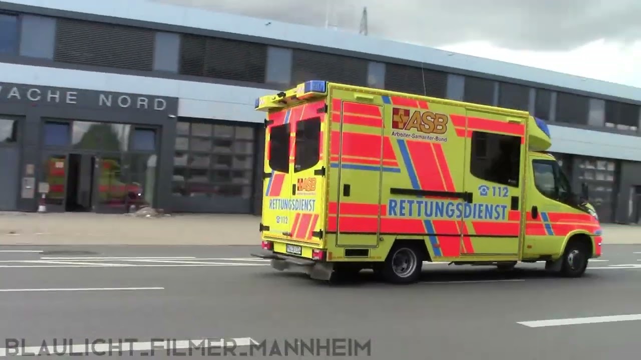 LZ BF Mannheim + Einsatzfahrten von ASB/DRK/MHD