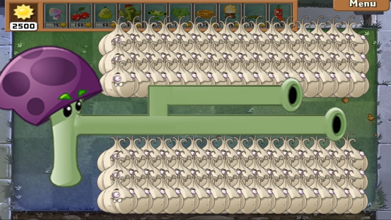 Plants vs Zombies Hack - Epic Scaredy-shroom vs All Zombies | MrongerPvZ