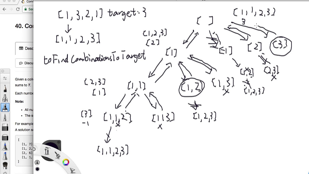 LeetCode Tutorial 40. Combination Sum II