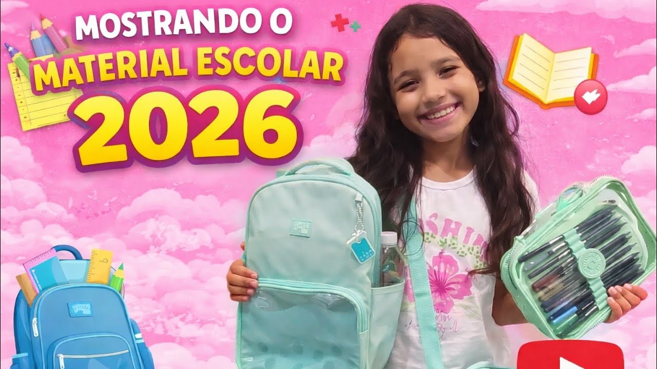 Mostrando meu material escolar 2026