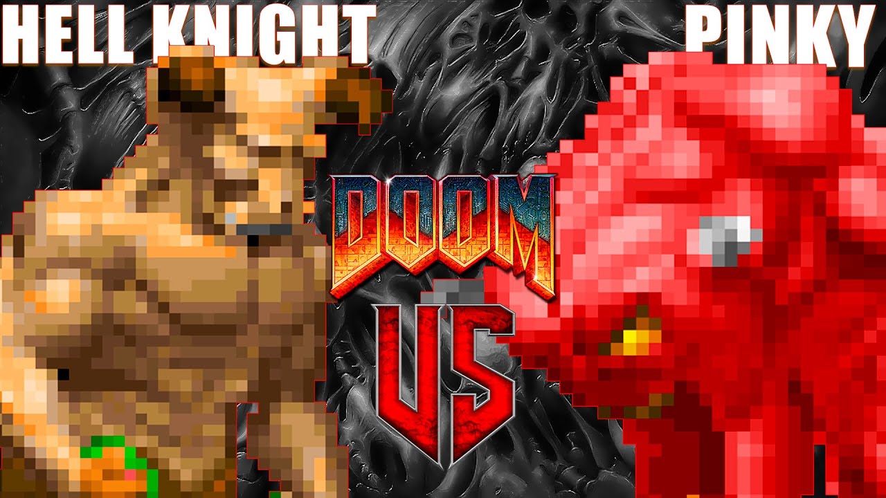 Hell Knight vs Pinky - DOOM Classic : Versus Battle - Retro Deadly Arena : Monster Infighting