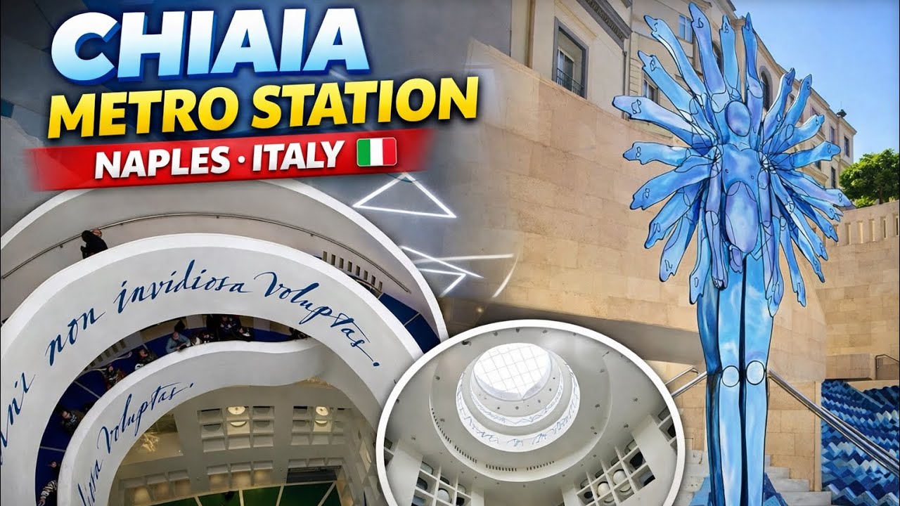 Chiaia Metro Station Naples Italy 🇮🇹 | World&rsquo;s Most Beautiful Metro Stations | Art Stations Napoli