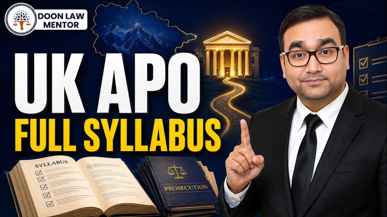 Uttarakhand Assistant Prosecution Officer 2025 | Full Syllabus, Strategy & Updates