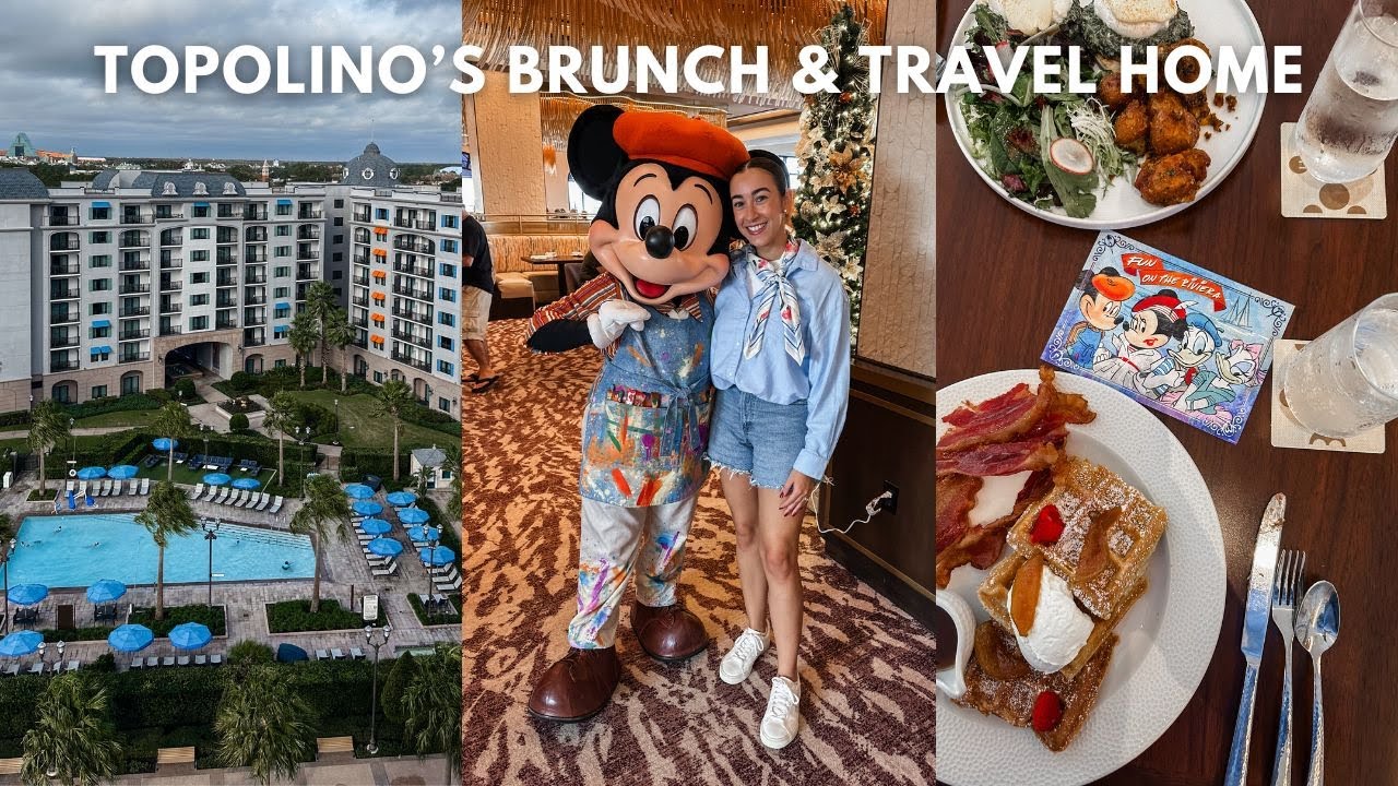 DISNEY WORLD VLOG! Topolino's Terrace Brunch, unboxing pins & traveling home from Disney World!