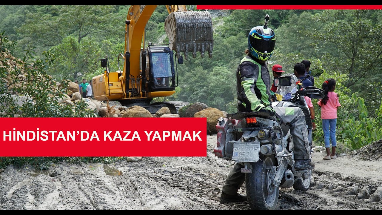 Hindistan'da Kamyon Çarpma ve Uçurumdan Son Anda Kurtulma Anı