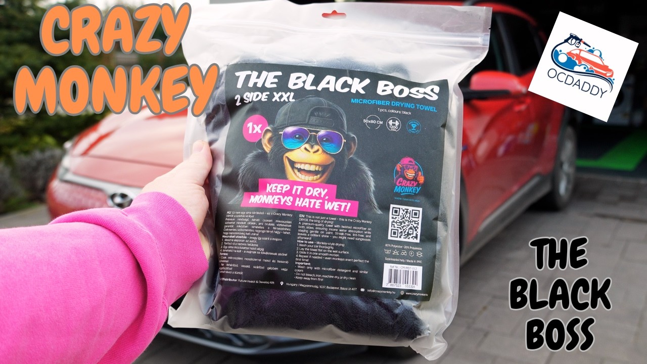Тест полотенца для сушки Crazy Monkey The Black Boss - EN